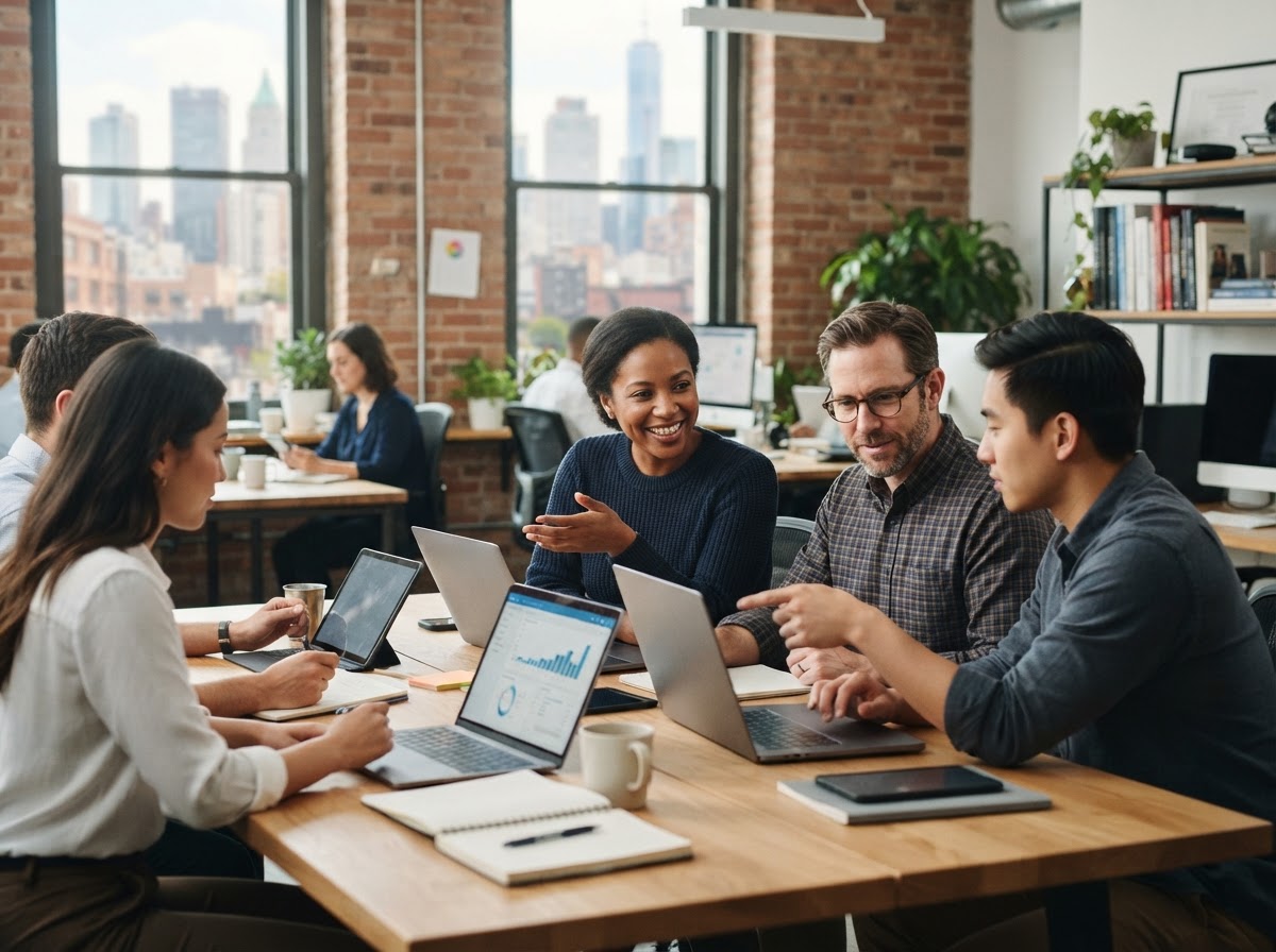 Intel Maxalt Xr team working with market analysis dashboards